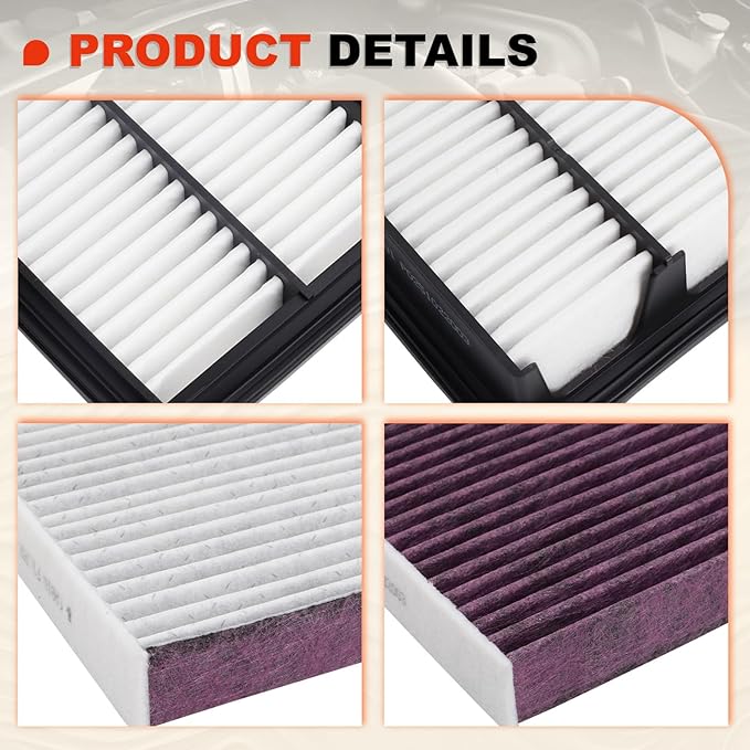 CRV/Civic/Accord Hybrid Upgraded Engine & Cabin Air Filter Kit Enhanced Filtration, Compatible with 2023-2025 CRV Hybrid 2.0L, 2023-2025 Accord Hybrid 2.0L, 2025 Civic Hybrid 2.0L
