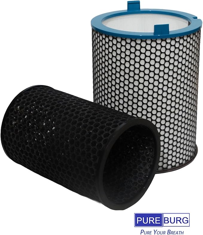 PUREBURG Replacement Filter Compatible with Dyson HushJet Air Purifier Compact HJ10, 1 Pack 360 HEPA + Activated Carbon 2-in-1 For Air Clean Dust VOCs Odor