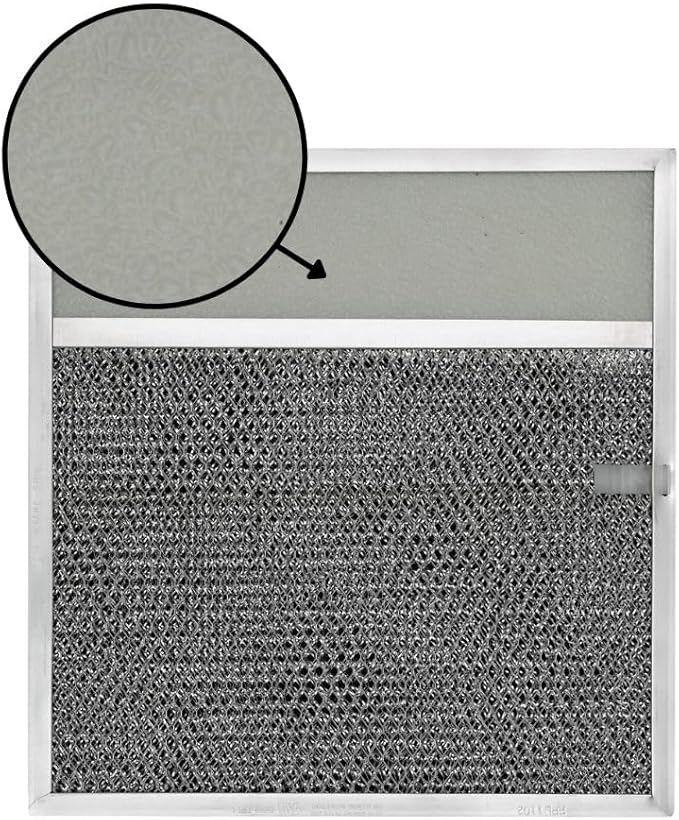 American Metal Filter Company RLP1102 Aluminum and Carbon Lens Range Hood Filter -11 1/2" x 11 3/4" x 3/8" - with 3-1/2" Lens
