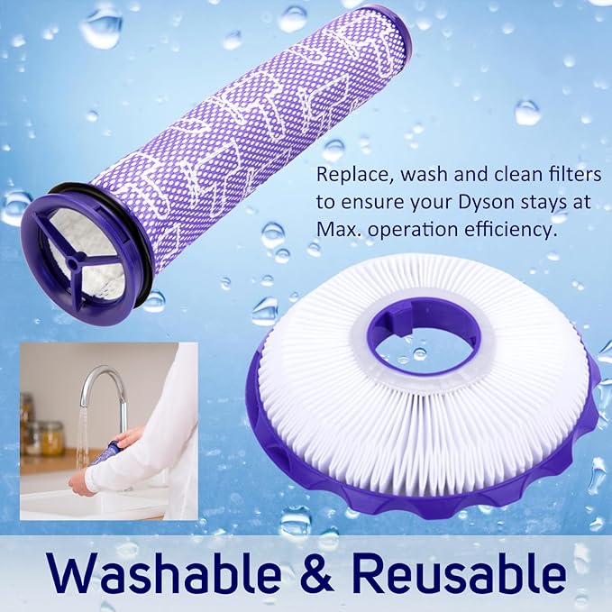 Hose Filter Replacement for Dyson DC40 UP16 UP19 Light/Slim Ball Multi Floor 2, Pre-Filter 923587-02, Post Filter 922676-01, Hose 920765-04
