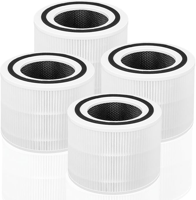 Core 300-p Air Purifier Filter Replacement Levoit Core 300, Core 300-RF, Core 300-RAC Air Purifier, 3-in-1 True HEPA Activated Carbon Filter by APPLIANCEMATES (4 Packs)