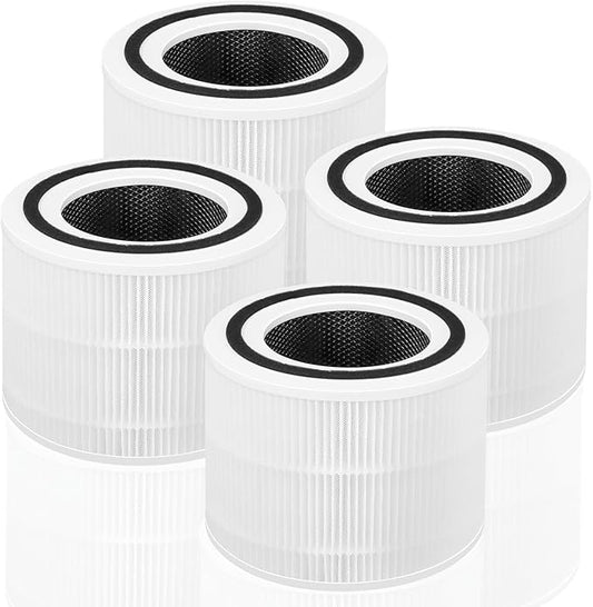 Core 300-p Air Purifier Filter Replacement Levoit Core 300, Core 300-RF, Core 300-RAC Air Purifier, 3-in-1 True HEPA Activated Carbon Filter by APPLIANCEMATES (4 Packs)