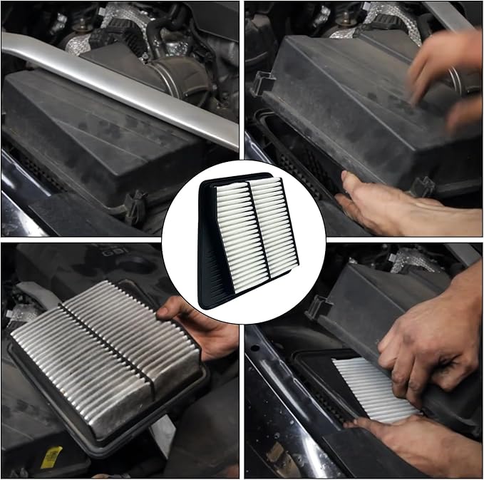 28113-J5100 Engine Air Filter and 087903M000A Cabin Air Filter Set Fit For 2018-2021 Kia Stinger L4 2.0L, 2019-2023 Genesis G70 L4 2.0L