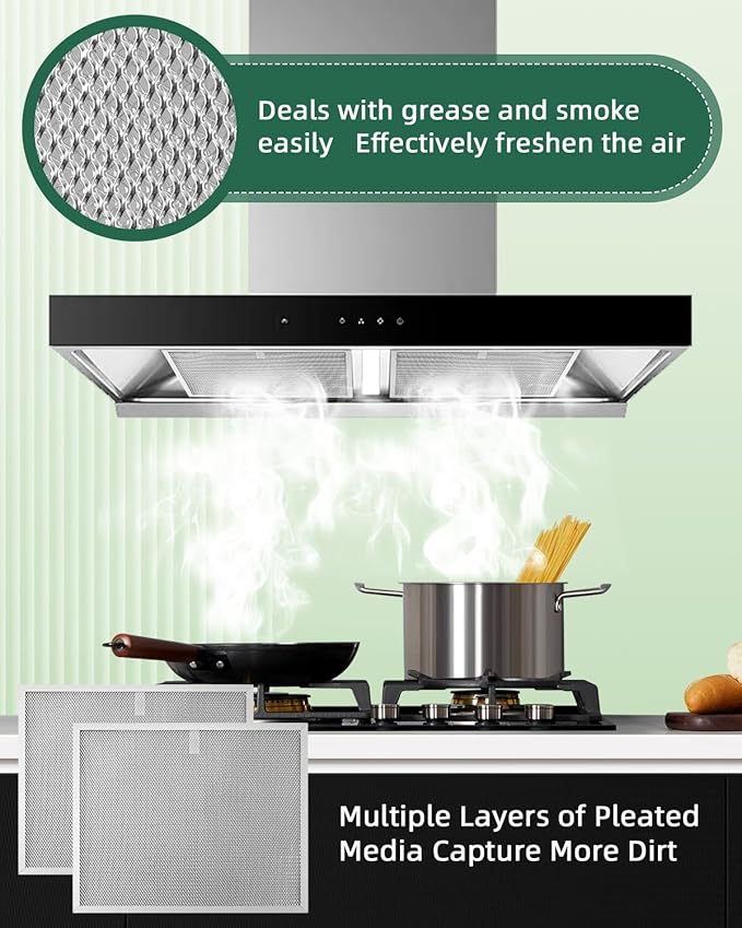 2-Pack for Allure Range Hood Filter 11-3/4" x 14-1/4" for B-roan Range Hood 30-Inch wide QS Series Replaces BPS2FA30 99010299 99010305 AP3378953 Filter by AMI PARTS