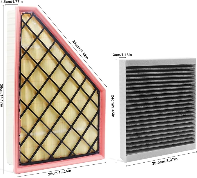 Comb Engine Cabin Air Filter for Chevrolet Blazer 2025 2024 2023 2022 2021 2020 2019