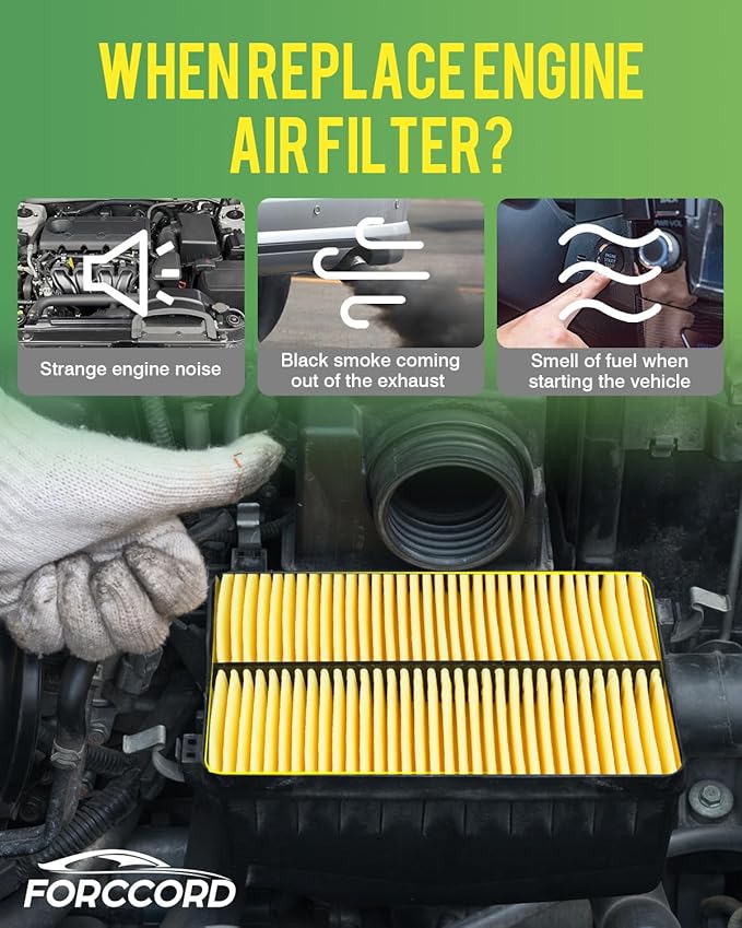 2-Pack Engine Air Filter Fits for 2022-17 Nissan Armada, 2023-14 INFINITI QX80, 2013-11 QX56 Air Filter Replacement 16546-1LA0A Car Accessories