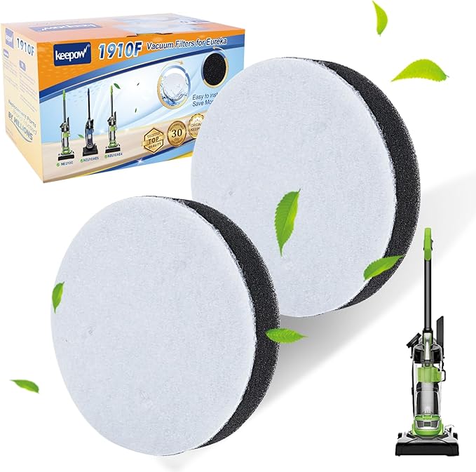 KEEPOW 2 Pack NEU100 Vacuum Filters for Eureka Airspeed Compact Bagless Upright Vacuum Cleaner NEU100, NEU10AE4, NEU10AE5, NEU10AE2, NEU102 Series, Part #E0106