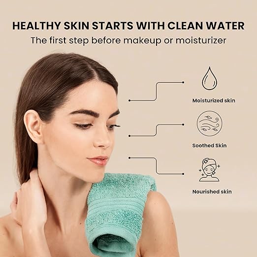 Faucet Filter – Bathroom Sink Faucet Filter for Men & Women’s Skincare, Vitamin C–Infused, Reduces Chlorine, Advanced Filtration for Hydrated Skin, Hard Water Softener (Black)