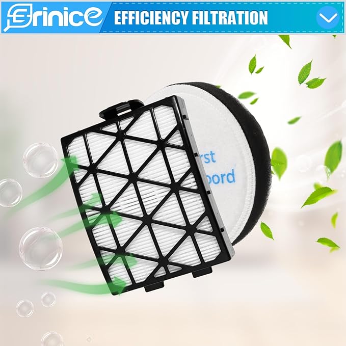 NEU652 NEU651 NEU612 Filter Replacement Compatible with Eureka FlexReach Upright NEU651PL NEU652 NEU612BL Vacuum Cleaner, 2 Hepa Filters, 4 Foam Filters and 1 Cleaning Brush