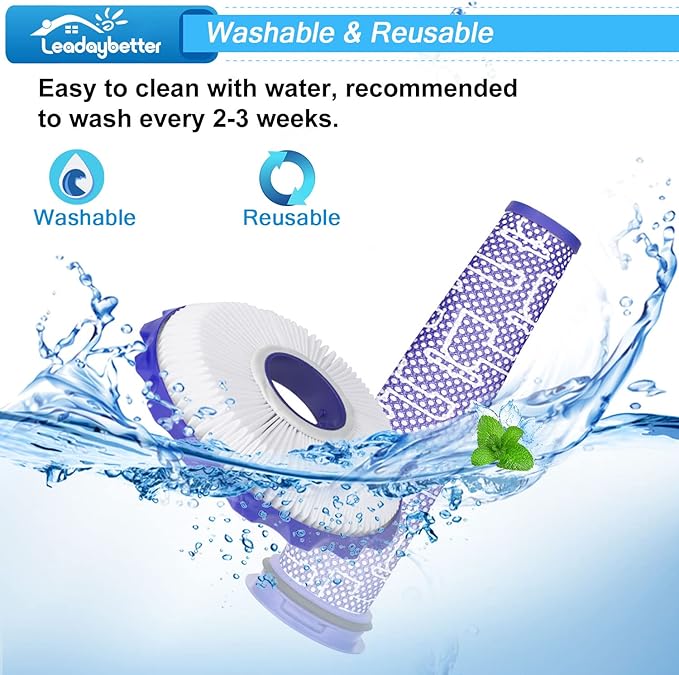 Leadaybetter DC40 Filter for Dyson HEPA Post-Motor & Pre-Motor DC40 filter Replacement for Dyson DC40 filter Kits Animal, Multi Floor, Origin, Total Clean Vacuums, Compare Part 923587-02 & 922676-01…