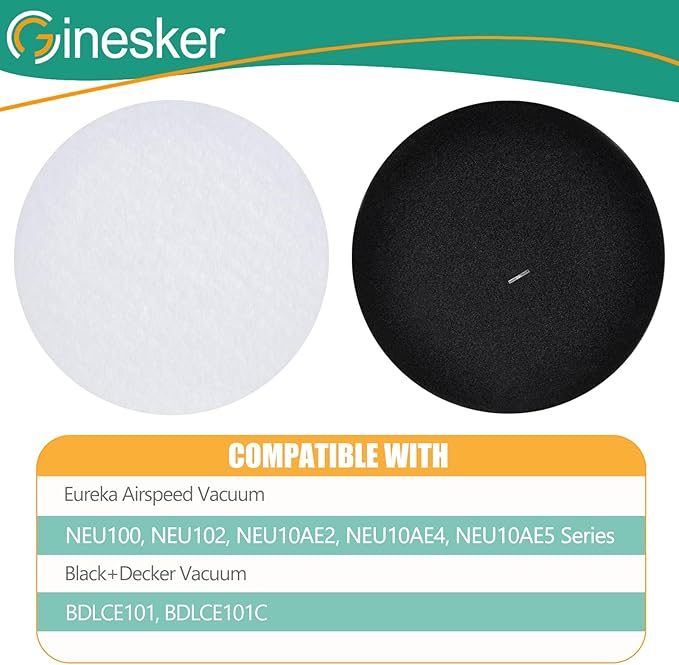 Replacement Filter for Eureka NEU100 Airspeed NEU10AE4 NEU102 NEU10AE5 NEU10AE2 Compact Bagless Upright Vacuum, Compare to Part # E0106(3 Pack)