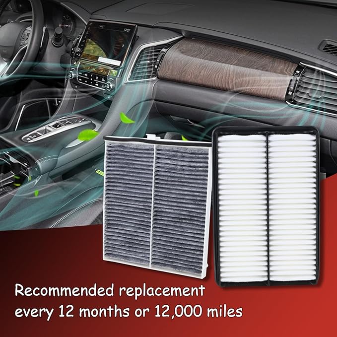 CA11259 Engine Air Filter and CF11811 Cabin Air Filter kit Compatible with 2013-2025 CX-5 2.0L 2.5L Naturally Aspirated Gas Only 2014-2018 Mazda 3 2.0L 2.5L 2014-2021 Mazda 6 2.5L Not for Turbo