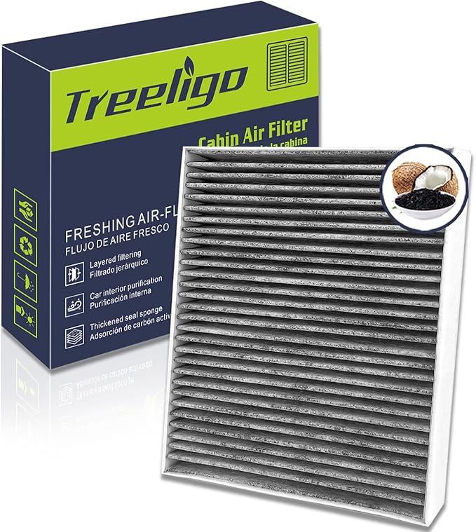 Treeligo CF12157 Cabin Air Filter, Replacement for Camry 2018-2024 Corolla 2019-2024 RAV4 2019-2023 Prius 2016-2024 Highlander Avalon CX-9 ES250 ES300H, w/Upgraded Coconut Shell Activated Carbon