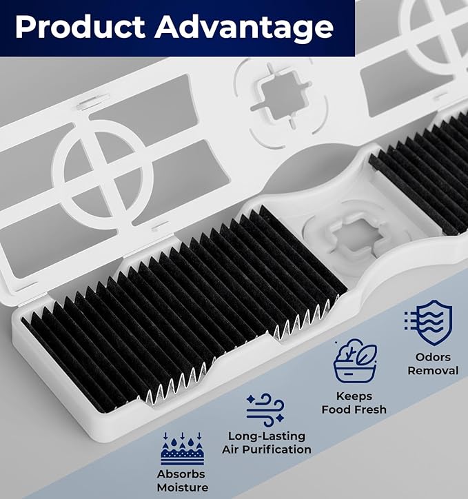 4 PACK Refrigerator Air Filter Replacement of AF-2 RAF-2 Compatible with Frigi-daire FRGPAAF2 PureAir and Elec-trolux ELXPAAF2, Replace for FRFC2323AS FRFC232LAF FRFC233LAF FRFN2823AS Fridge