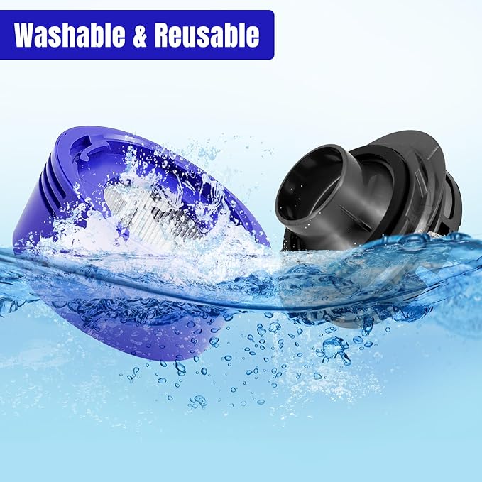 Motor Rear Cover & Rear Filter Kit Replacemnet for Dyson V7 V8 Vacuum Cleaner Accessories, 1 Rear Cover, 1 Rear Filter