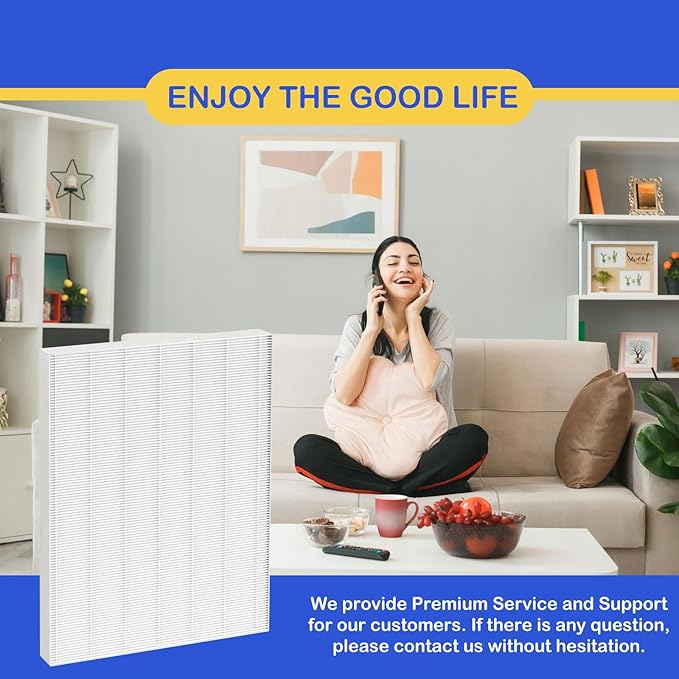 4-Pack D480 True HEPA D4 Replacement Filters Compatible with Winix D480 Air Cleaner Purifier, Item Number 1712-0100-00, Filter D4