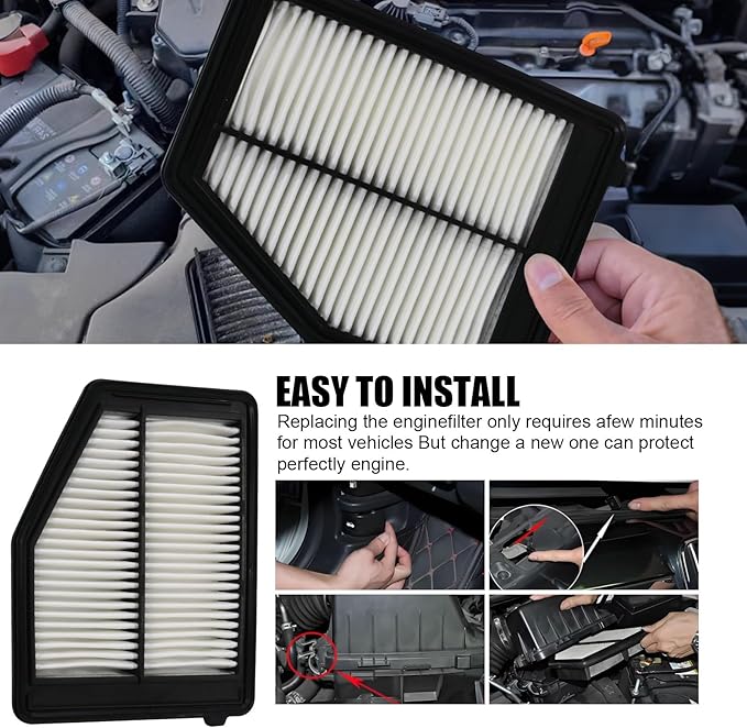 Engine Air Filter Replacement 17220-R1A-A01,80292-SDA-A01 Cabin Air Filter Combo Set Compatible with Honda Civic 2012-215 for Acura ILX 2013-2015 for Honda Civic 1.5L 2022-2023