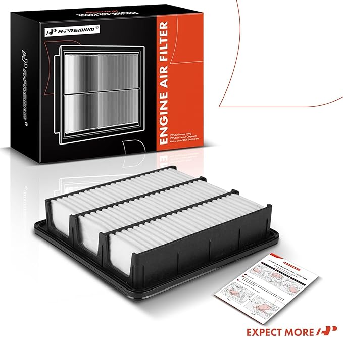 A-Premium Engine Air Filter Compatible with Hyundai Sonata 2006-2010 3.3L, Azera 2006-2011, Replace# 28113-3K200, 281133K200