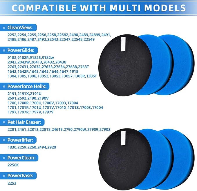 Style 12141 Scented Replacement Filter: for BISSELL Febreze 1214 Cleanview & PowerGlide Pet - Replacement Air Filters Odor Eliminator - 4 sets Long-Lasting Fragrance