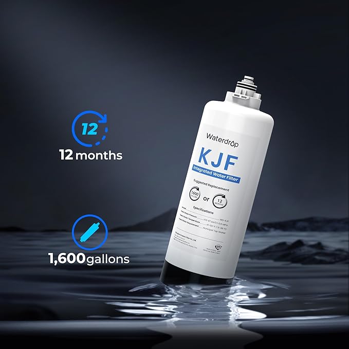Waterdrop KJF Filter, Replacement for KJ600 Reverse Osmosis Instant Hot Water Dispenser System, 12-month Lifetime