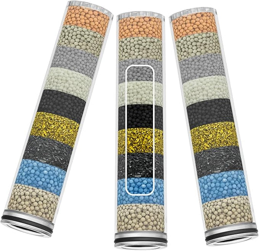 Shower Filter Replacement– Compatible with SunCleanse Handheld Shower Head Filter System, 3-Pack High Output Water Softener Filters for Hard Water, Chlorine & Sediment Removal