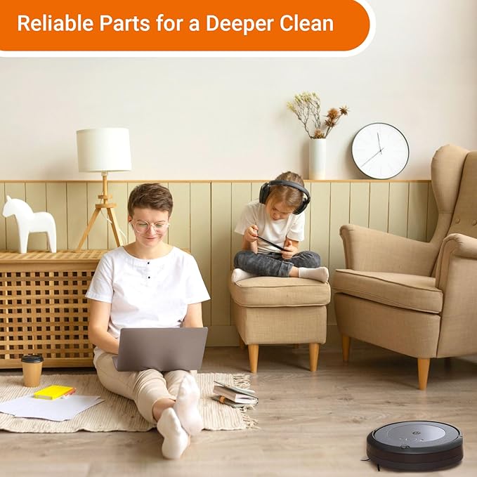 Replacement Parts Compatible with iRobot Roomba J7 J7+ J5 J5+ J6 J6+ J8 J8+ J9 J9+ Vacuum Cleaner Accessories Kit,Front Caster Wheel,Rubber Roller Brushes,3 HEPA Filters,3 Side Brushes,2 Bags