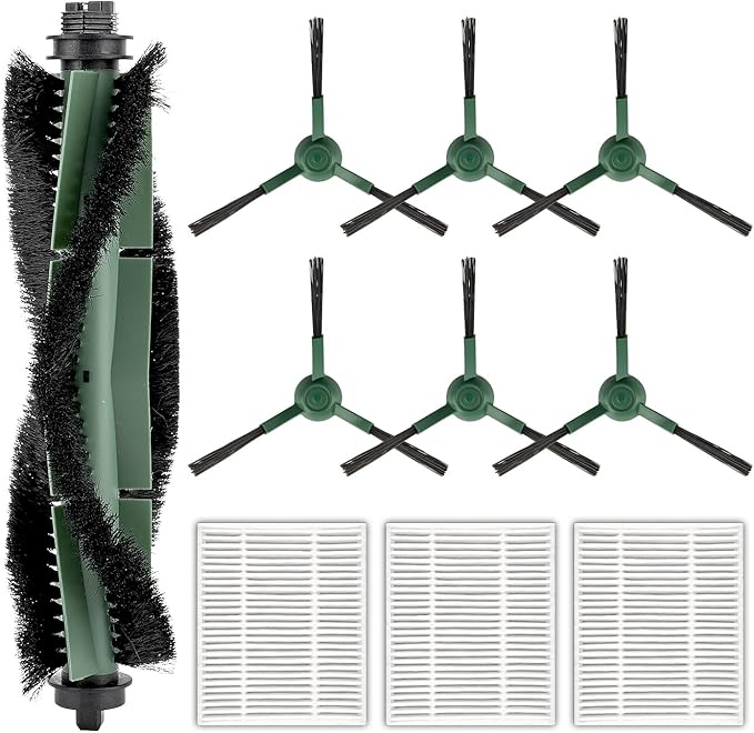 (10 Pack) Roomba 104 Replacement Parts Compatible with iRobot Roomba 104, 105 Vac, 105 Combo, Combo Essential Y0140 Y0110, Vacuum 2 Essential Q0520, 1 Roller Brush, 3 HEPA Filters, 6 Side Brushes