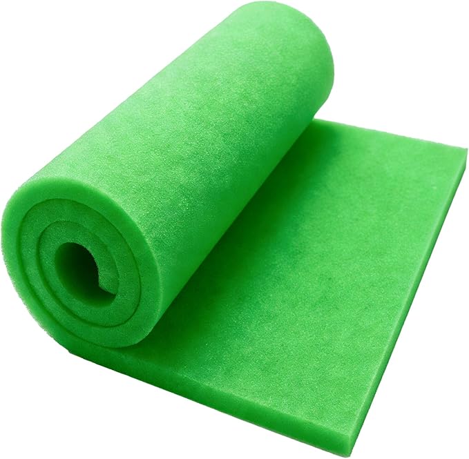 Washable Foam Air Filter Material Sheet for Uni Filter-BF-1 BF1 18" X 15" X 5/8" 65-PPI Green Fine Filter Foam Sheet Cut to Fit Air Filter Pads for Most Motorcycle ATV Scooters Dirt Bike UTV