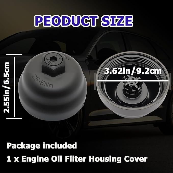 Engine Oil Filter Housing Cover Fit for Kia K5 2021-2024 L4 2.5L Sorento 2021-2024 L4 2.5L for Hyundai Santa Fe 2021-2023 L4 2.5L Sonata 2020-2023 L4 2.0L 2.5L Replace for 26315-2J000 263152J000