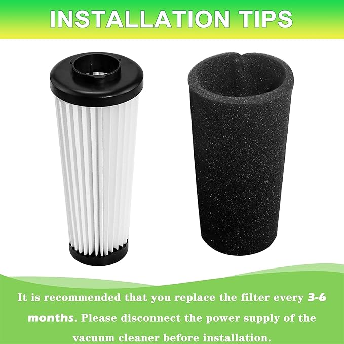 F112 Filter Replacement for Dirt Devil Endura Vacuum Parts UD70187 UD20120NC UD20124 UD70167P UD70171 UD70186 UD70174 UD70161 UD70181, 3 Pack Odor Trapping Filter Replace Part AD47936 Vypart