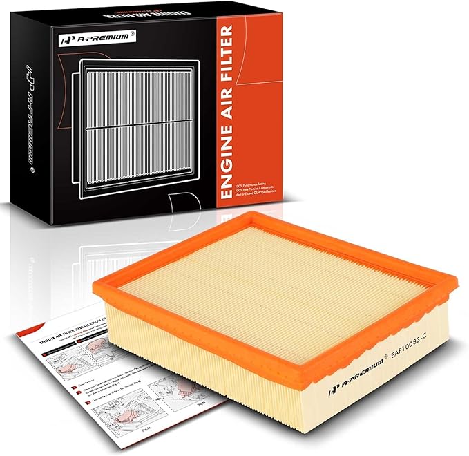 A-Premium Front Engine Air Filter Compatible with Hyundai Sonata 2006 2007 2008 2009 2010 2.4L, Replace# XA11101, 28113K010