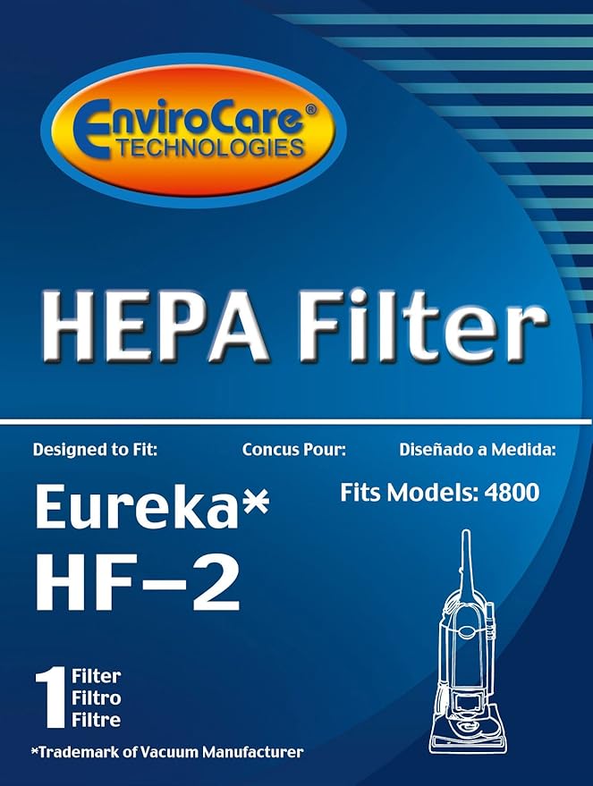 EnviroCare Replacement HEPA Vacuum Cleaner Filter Designed to fit Eureka HF-2 Upright Vacuum Cleaners