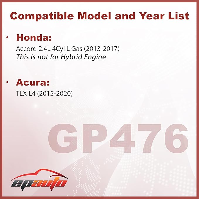 EPAuto GP476 (CA11476) Engine Air Filter Compatible with Honda Accord 2.4L (2013-2017), Compatible with Acura TLX L4 (2015-2020)