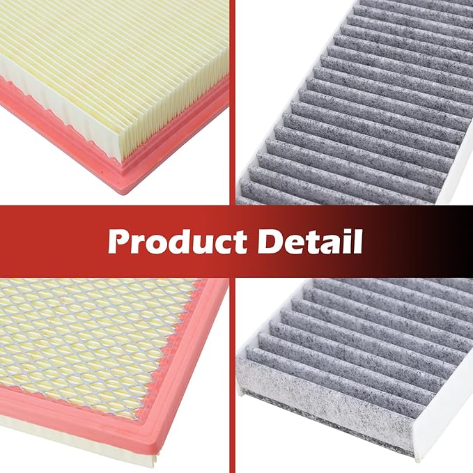 16546-75000 Engine Air Filter and 27274-9CH0A Cabin Air Filter kit Compatible with 2005-2019 Nissan Frontier 2012-2015 NV1500 NV2500 NV3500 2005-2012 Pathfinder Replaces 16546-7S000 CF10553