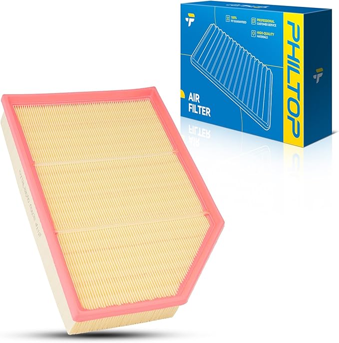 PHILTOP Engine Air Filter, Compatible with CA10498 Volvo XC60 2015-2017, S60 2015-2018, V60 2015-2018, V60 Cross Country 2017-2018, S80 2007-2010 2015-2016, XC70 2015-2016, Increased Acceleration