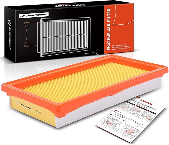 A-Premium Engine Air Filter Compatible with Nissan Micra 2015-2019, Versa 2012-2019, L4 1.6L, Flexible Panel, Replace# 165461HK01
