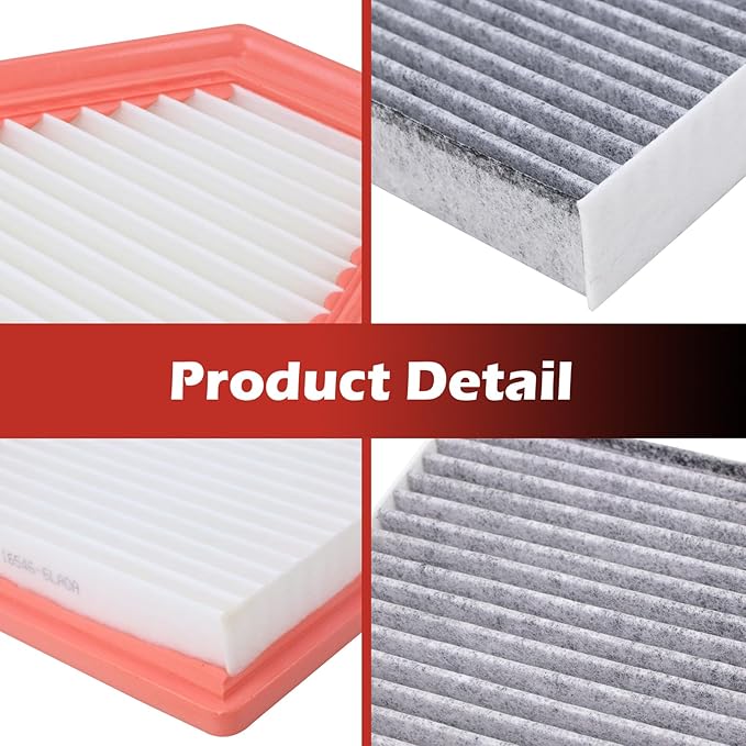 16546-6LA0A Engine Air Filter and 27277-6CA0A Cabin Air Filter kit Compatible with 2020-2025 Nissan Sentra 2.0L DOHC Petrol Replaces PA99575 27277-6CA1A