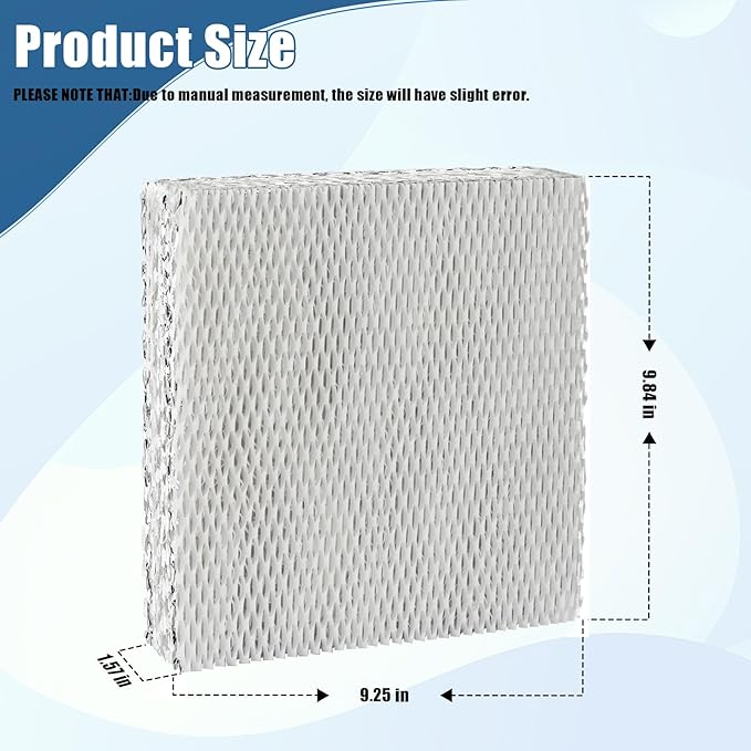 Alocs HC22P Humidifier Filter Pad Replacement for Honeywell HE100, HE150, HE220, HE225 HE240 HC22A1007, Aprilaire 110 220 Humidifier Filter Wicks (2 Pack)