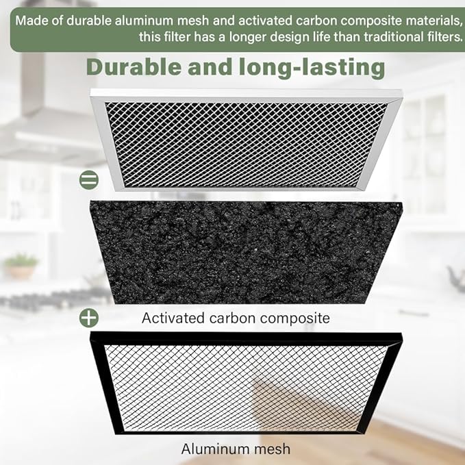 Range Hood Filter Replacement for Broan Nutone 41F, 97007696, 97005687, 10.5 x 8.74 Inch Aluminum Grease Vent Hood, Easy-Install Vent Cover for Stove Exhaust & Kitchen Air Purification