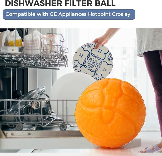 WD12X10408 Dishwasher Filter Ball for GE Appliances Hotpoint Crosley Replace WD12X10246 WD12X10467 PD00036129 2691811 AP5645087 PS4704215 EAP4704215