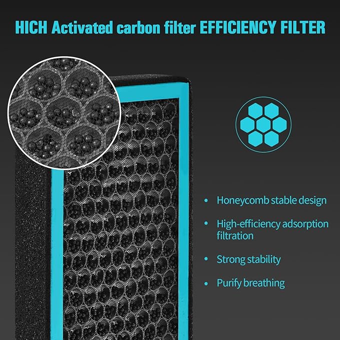 2 Pack Cabin Air Filter with Activated Carbon,Compatible with Tesla Model 3 &Model Y HEPA Cabin Air Filter Accessories(2016-2025) &Cabin Air Filte Replacement Accessories with Install Tools