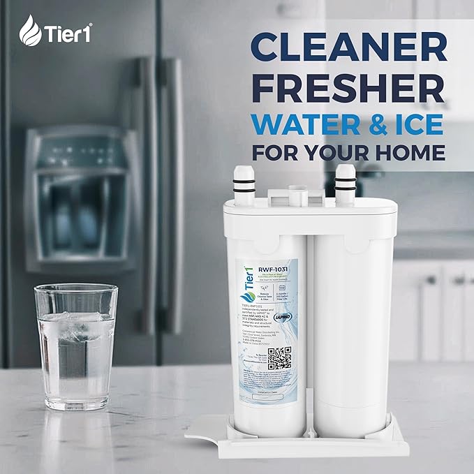 Tier1 RWF1031 WF2CB Refrigerator Water Filter | Replacement for PureSource2 WF2CB & EWF01 Fridge Filter - Up to 18 Months Supply | Easy Install | Odor Control | Clean & Great Tasting Water (3-pk)