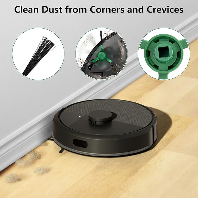 405 Replacement Accessories Parts for iRobot Roomba Plus 505 Combo / 507 Combo Robot Vacuum Cleaner, Vacuum Parts with 1 Main Brush, 3 HEPA Filter, 4 Side Brushes, 4 Dust Bag, 4 Mop Cloths