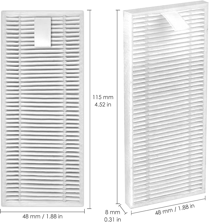 (5 Pack) M310 Replacement HEPA Filters Compatible With Lefant M310 Robot Vacuum Cleaner, Filter Kit, Replacement Parts, Filters Accessories Kit