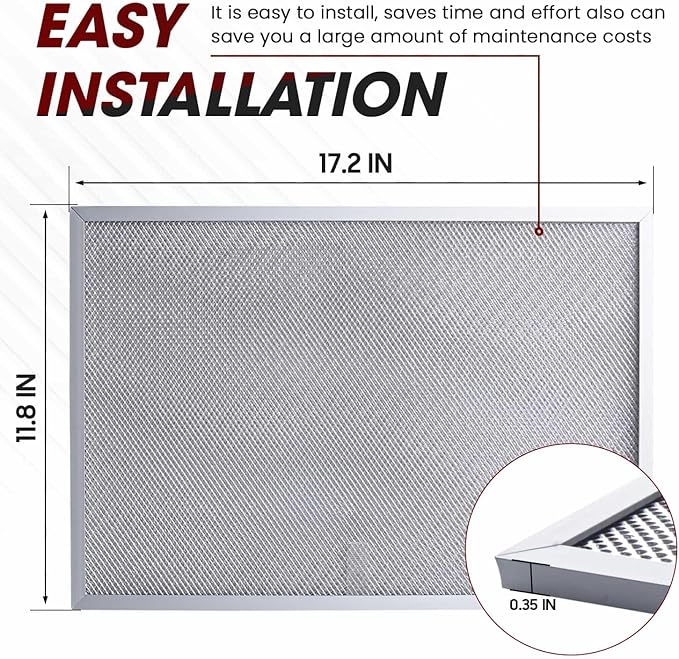 PACK 2- BPS1FA36 Aluminum Range Hood Filter Replacement Part by Seentech- Compatible with Broan QS1 36" and NuTone Allure 36" WS1 - Replaces 99010300 WB02X10706 WB02X10710