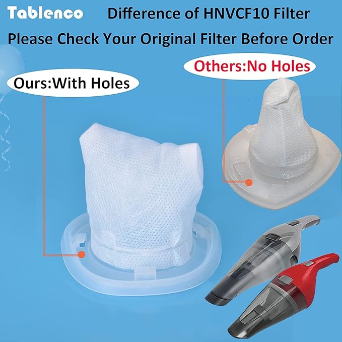 Replacement Filter for Black and Decker Dustbuster QuickClean Cordless Handheld Vacuum HNVC215B10 HNVCF10 -Compatible with Hand Vacuums Models: HNVC115 HNVC215 HNVC220 Filters, 9 Pack