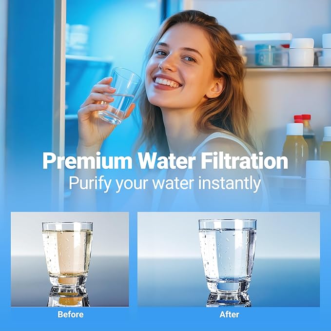 LT1000P ADQ747935 Water Filter Replacement for LG LT1000P/PC/PCS, ADQ74793501, ADQ74793502, Kenmore 46-9980, Pack of 2 | by PANDEELS