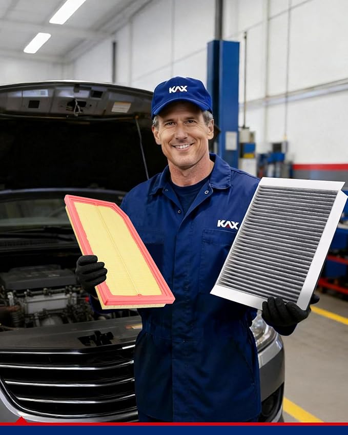 KAX Engine & Cabin Air Filter Kit, Replacement for Mercedes-Benz GLC300 2020-2023 2.0T, C300 2019-2023 2.0T, E350 2020-2023, Replace# CA12800 CF11719