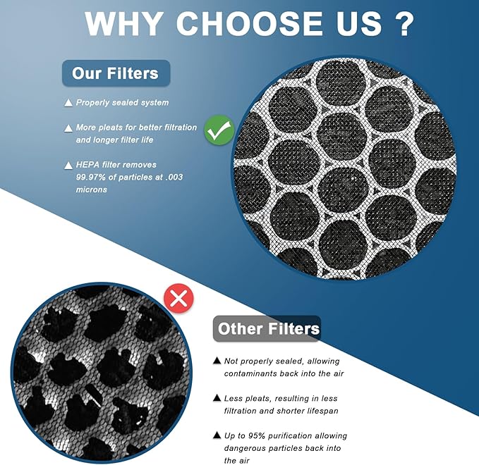 Amboseli2 Pack C545 H13 HEPA Replacement Filter S Compatible with Winix C545 Air Purifi-er, Replaces Part 1712-0096-00 and 2522-0058-00