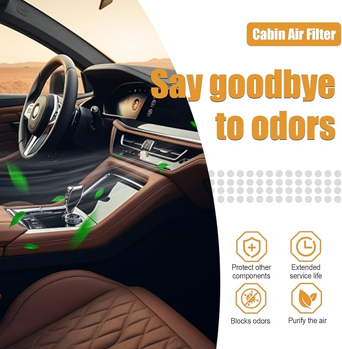 7C3Z-9601-A Engine Filter and FL3Z19N619A Cabin Air Filter Set Replacement for Ford F150 2015-2023, Replacement for Ford Expedition 2018-2024, Ford Lobo 2016-2022, Lincoln Navigator 2018-2024